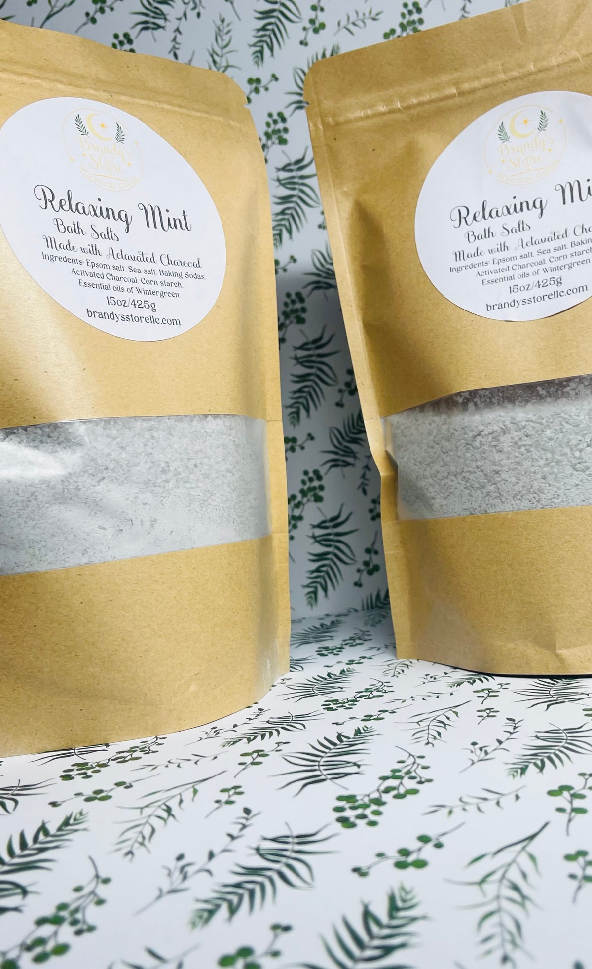 Relaxing mint Bath Salts (Made with Activated Charcoal)