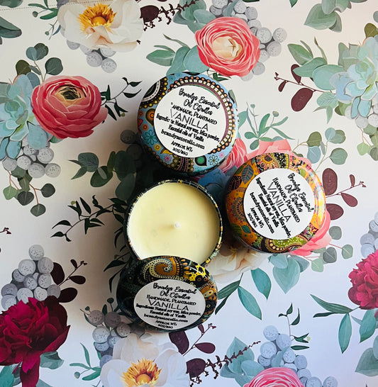 Vanilla essential oil candle
