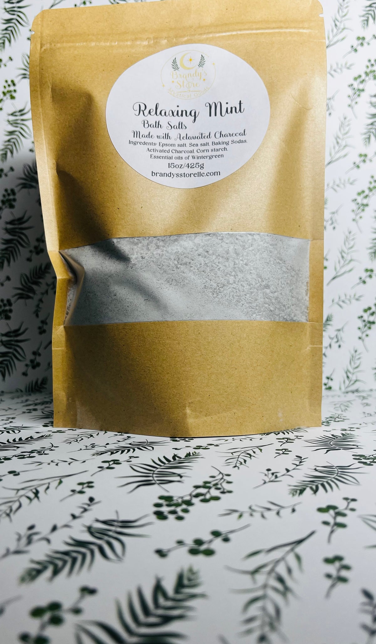 Relaxing mint Bath Salts (Made with Activated Charcoal)