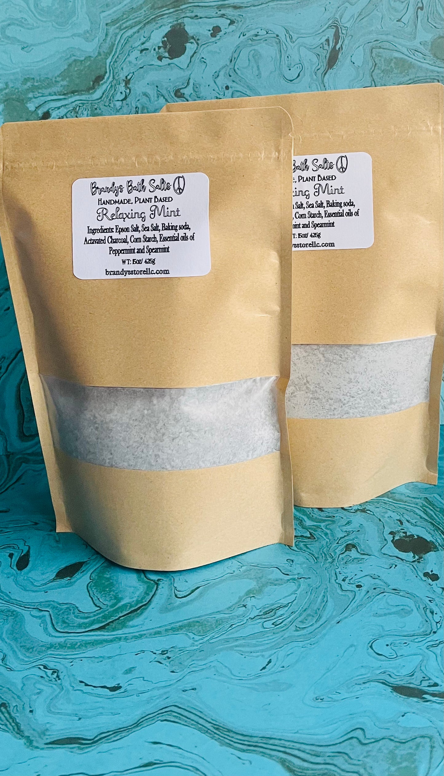 Relaxing mint Bath Salts (Made with Activated Charcoal)