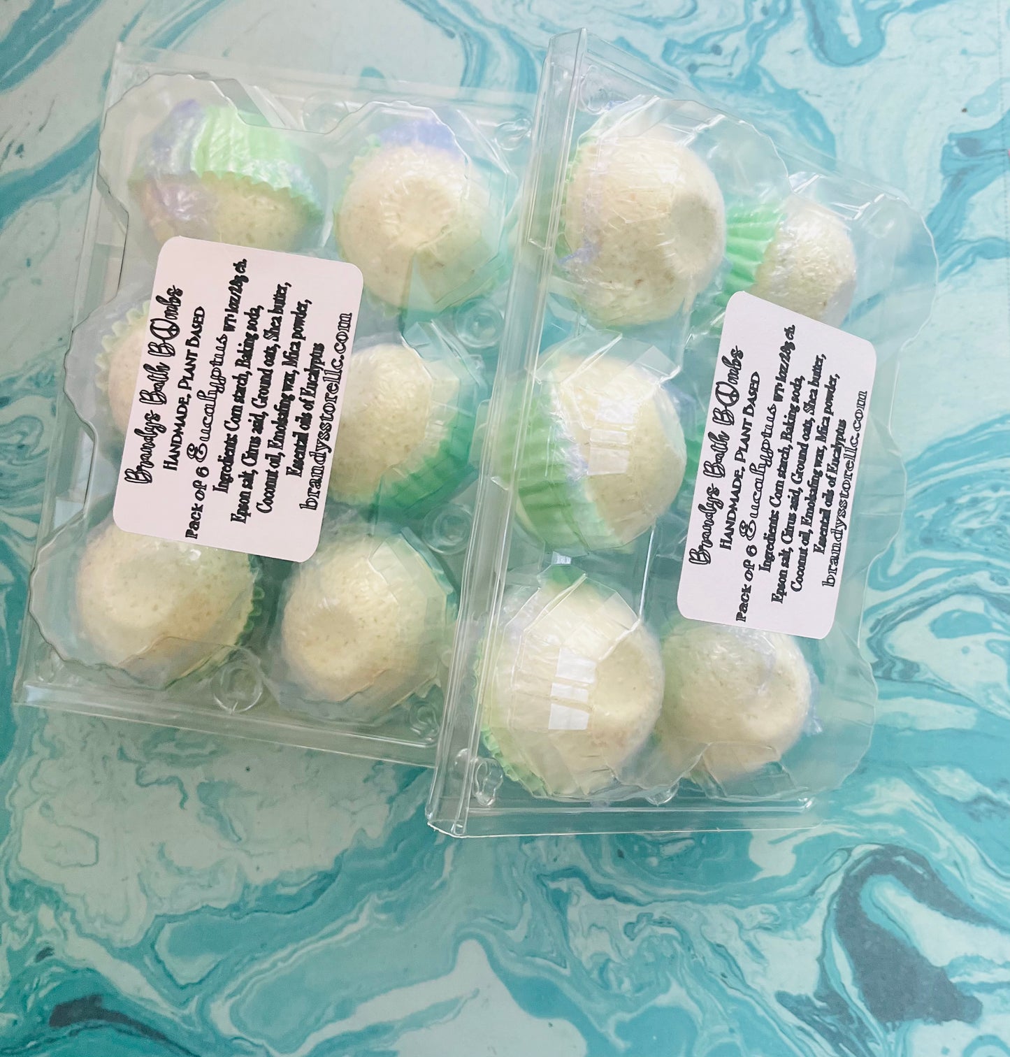 Mini Eucalyptus bath bombs (Pack of 6)