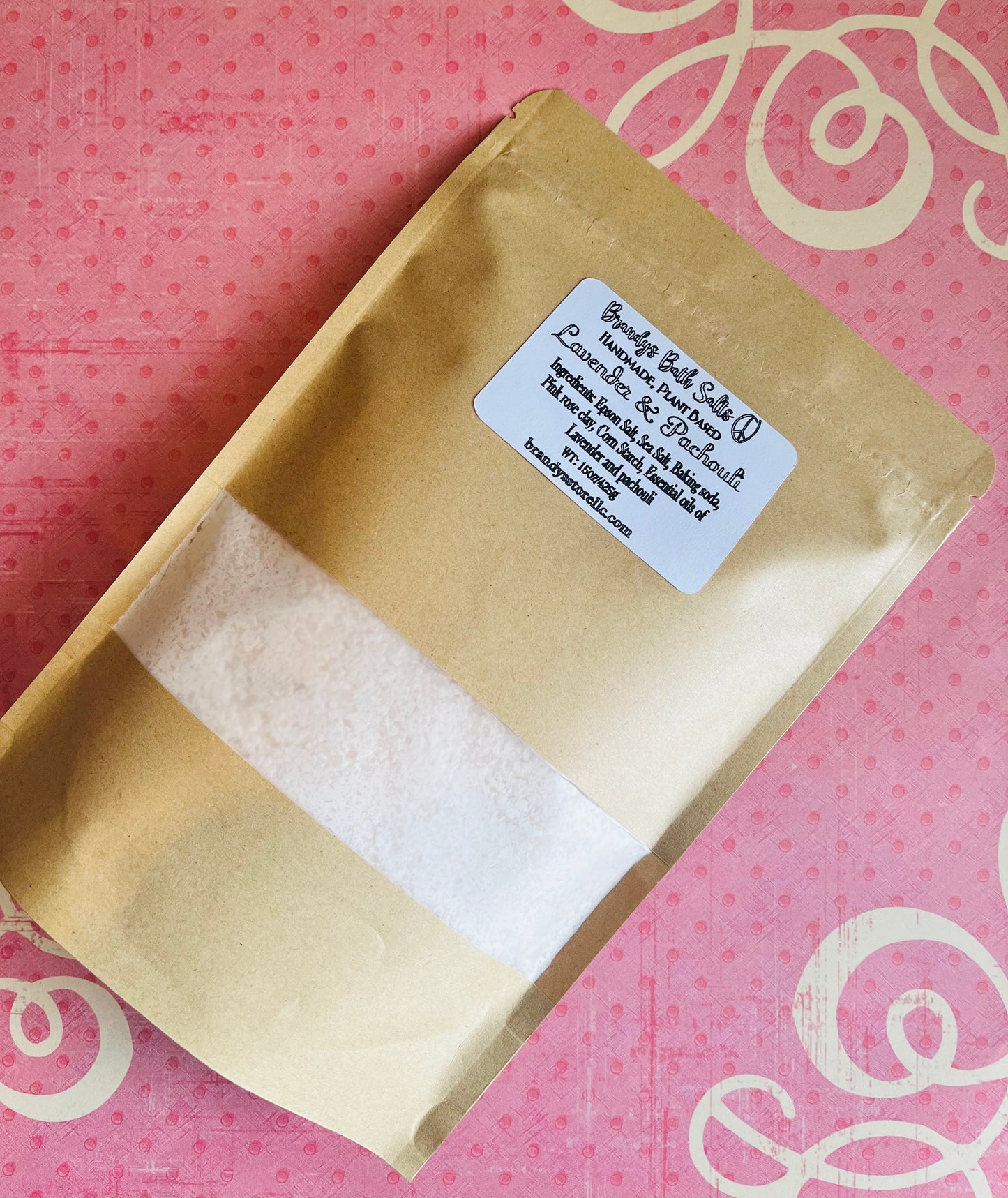 Lavender & Patchouli Bath Salts (with pink rose clay)